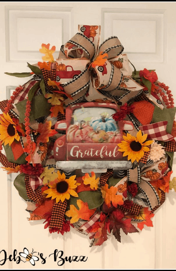 37 Cheap & Easy Dollar Tree Fall Wreaths For Front Door - I Luve It