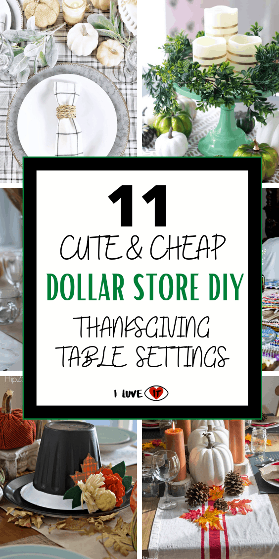 11 Cute and Cheap Dollar Store Thanksgiving Table Settings - I Luve It