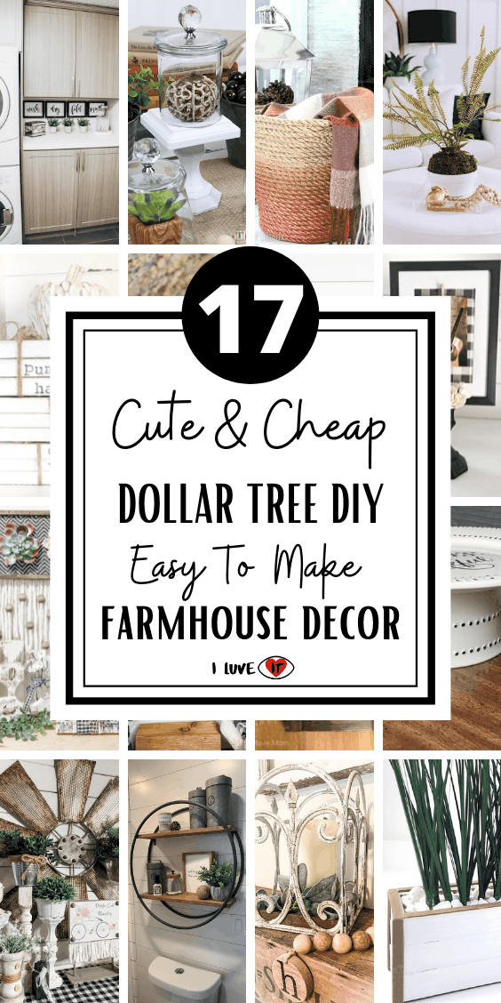 17 Cute And Dollar Tree Diy Farmhouse Decor I Luve It - Dollar Tree Home Decor Ideas