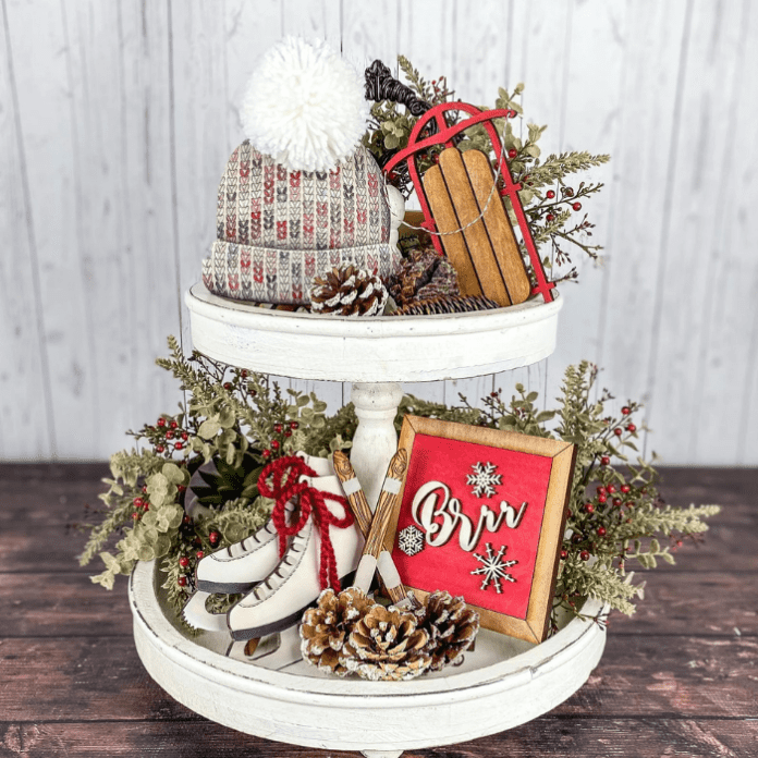 30 Beautiful Tiered Tray Christmas Decorating Ideas for the Home - I ...
