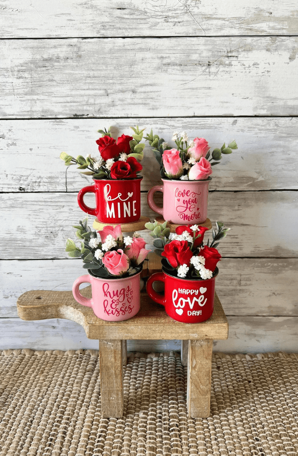 tiered tray valentine decor