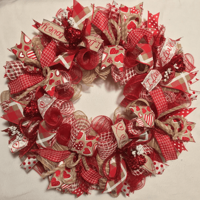 valentines day wreath