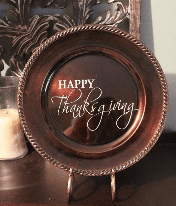 Dollar Tree Charger Plates DIY Thanksgiving Decorations