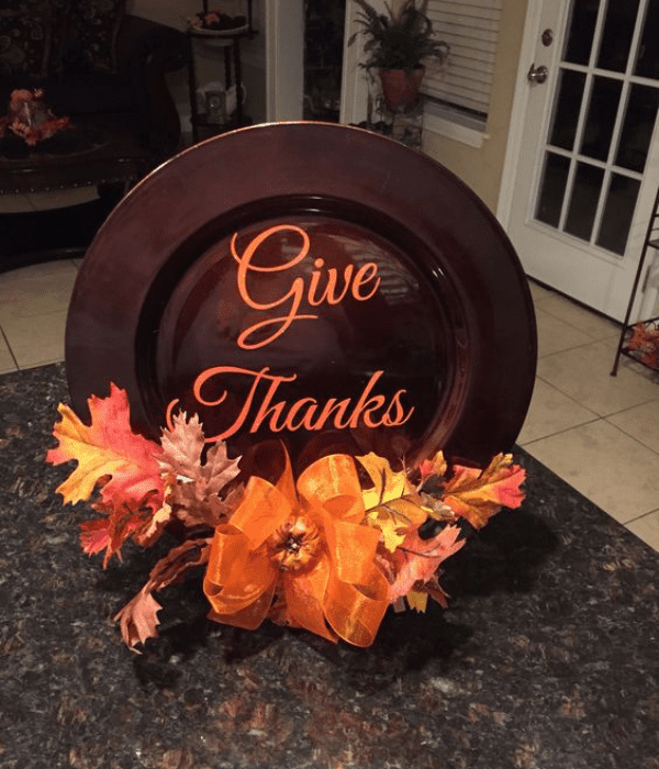 Dollar Tree Charger Plates DIY Thanksgiving Decorations