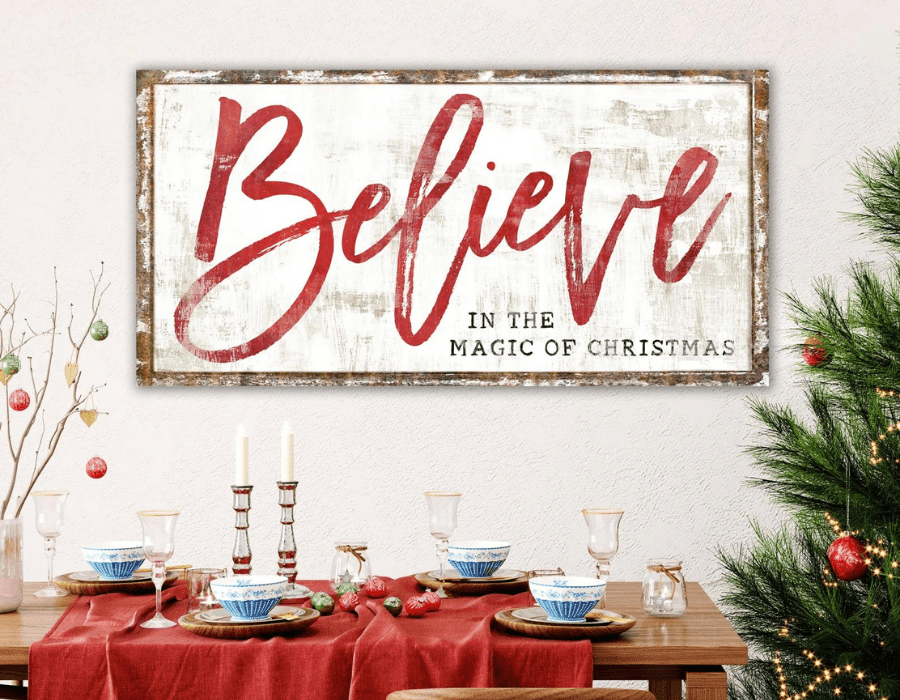 believe christmas wall decor