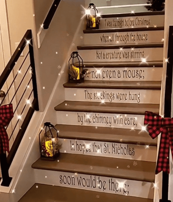 Twas the Night Before Christmas Stairs Vinyl Decals