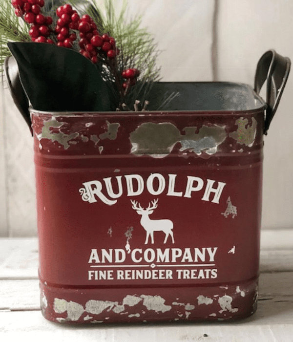 Rudolph christmas pail