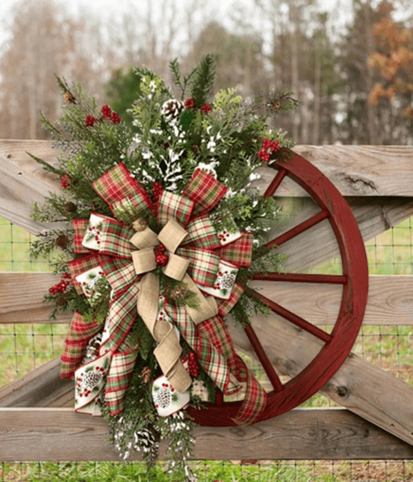 christmas wagon wheel