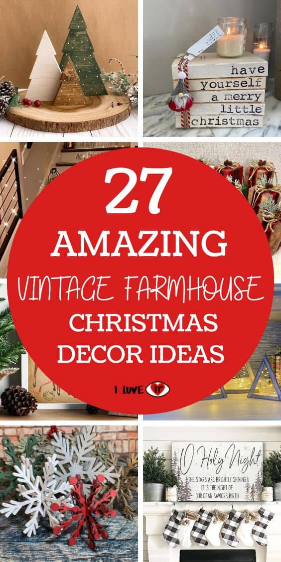 vintage farmhouse christmas decor ideas