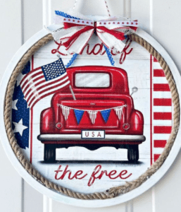 26 Dollar Tree Pizza Pan DIY 4th of July Wreaths - I Luve It