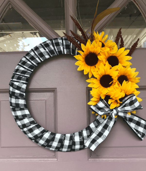 diy sunflower wreath