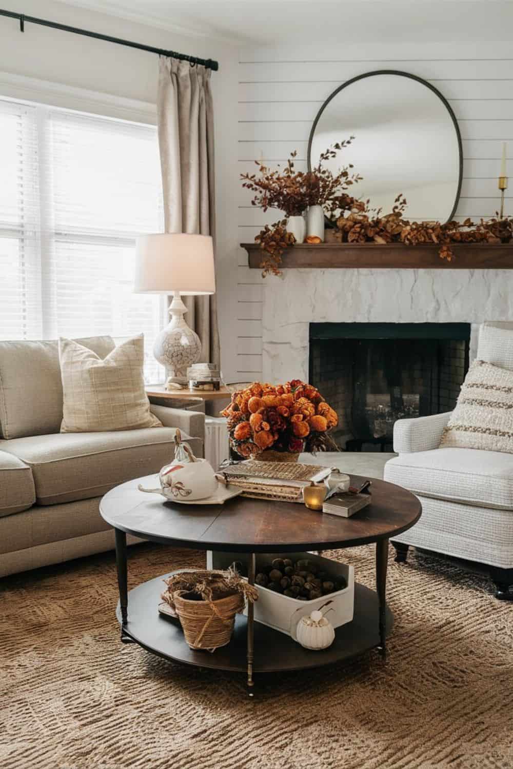 fall living room decorations