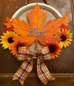 27 Creative Dollar Tree Pizza Pan DIY Fall Crafts - I Luve It