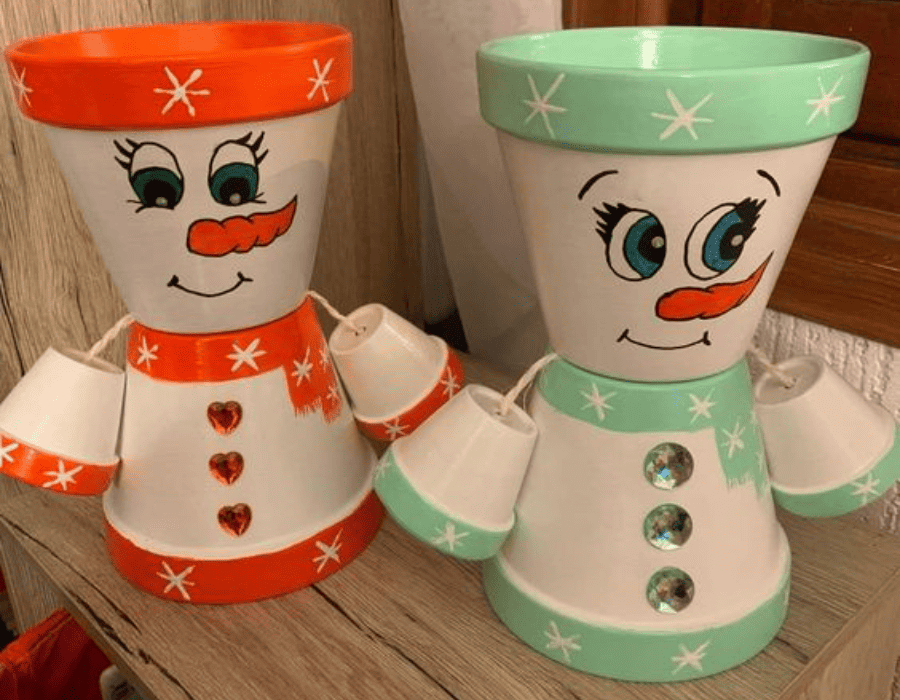 32 Adorable Snowman Clay Pot Crafts You Will Love I Luve It   Snowman Clay Pots 