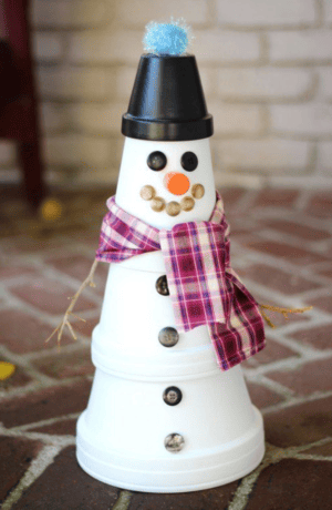 32 Adorable Snowman Clay Pot Crafts You Will Love - I Luve It