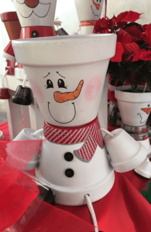32 Adorable Snowman Clay Pot Crafts You Will Love - I Luve It