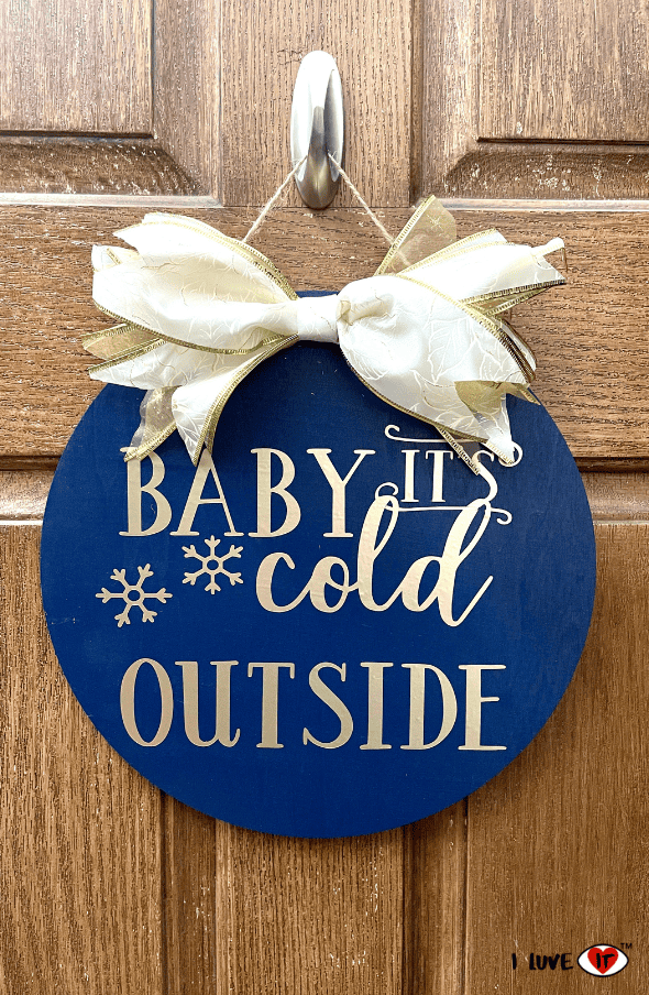 navy blue and gold diy christmas wreath