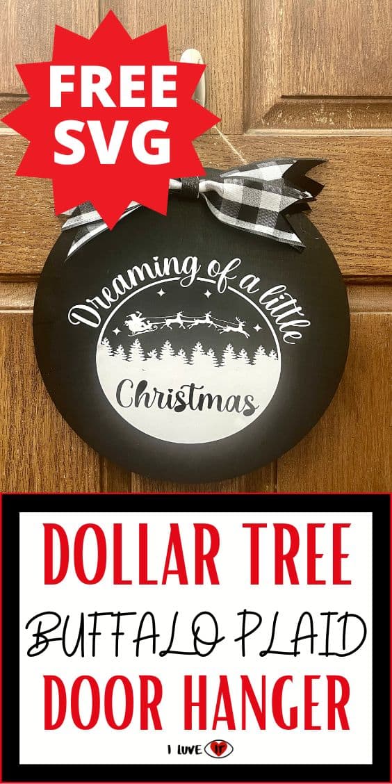 buffalo plaid door hanger