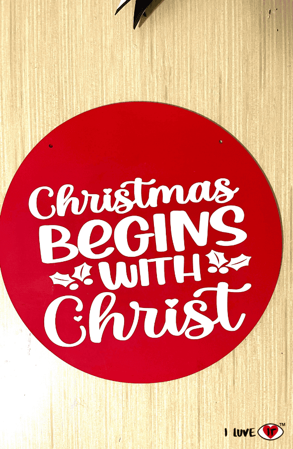 christmas christian wreath