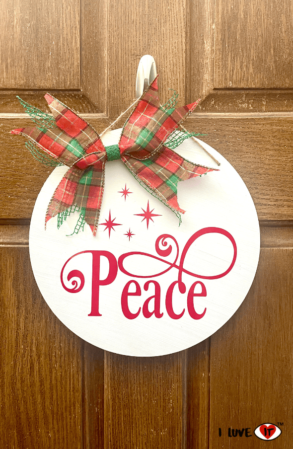 diy peace christmas wreath