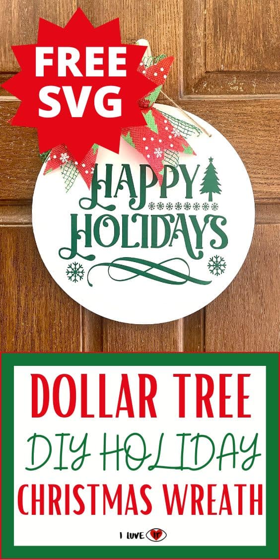 diy happy holidays christmas wreath