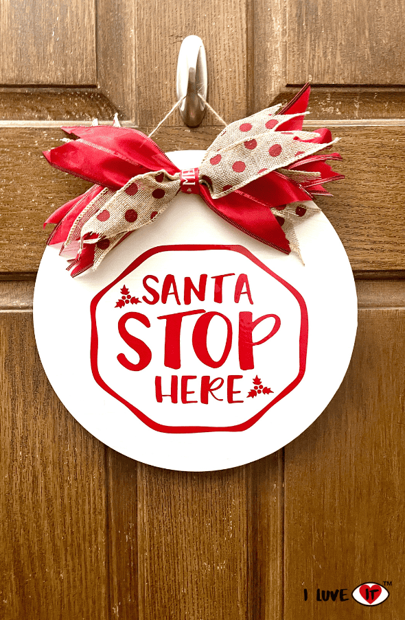 Christmas door hanger diy