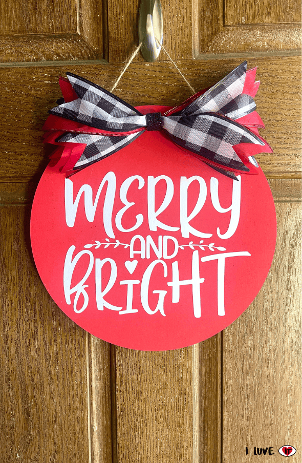 christmas wreath red and white diy