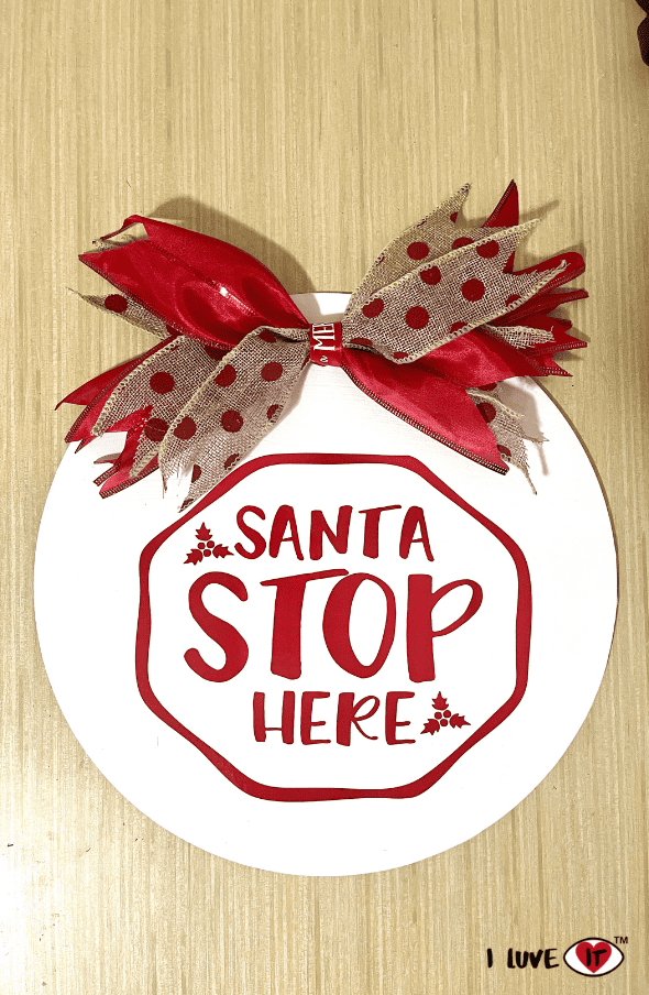 santa christmas wreath