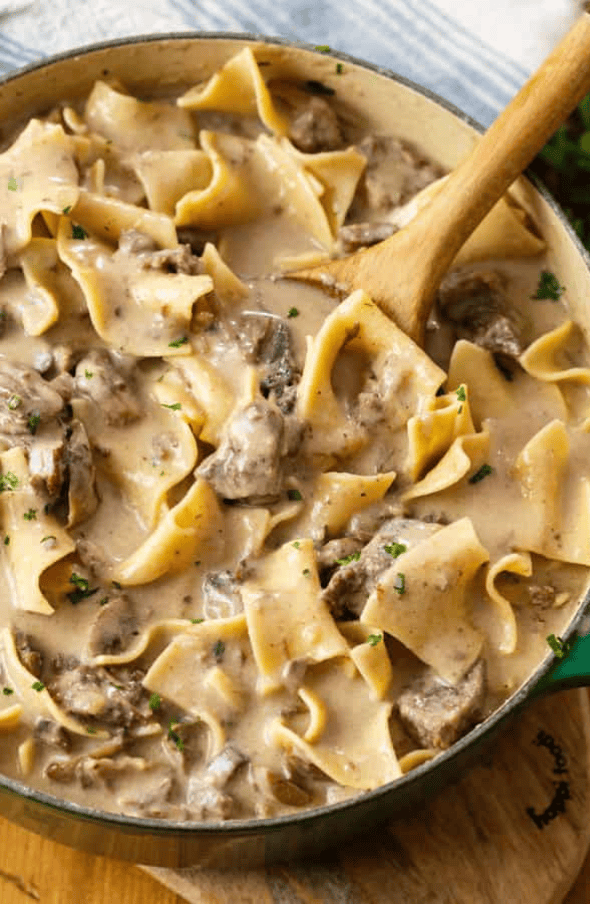 Slow Cooker Beef Stroganoff