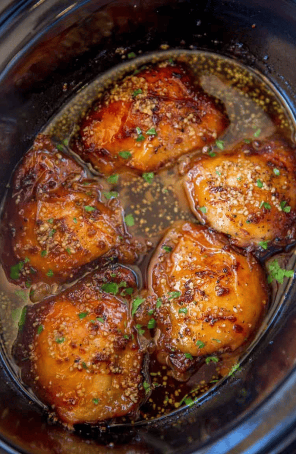 Slow Cooker Brown Sugar Garlic Chicken