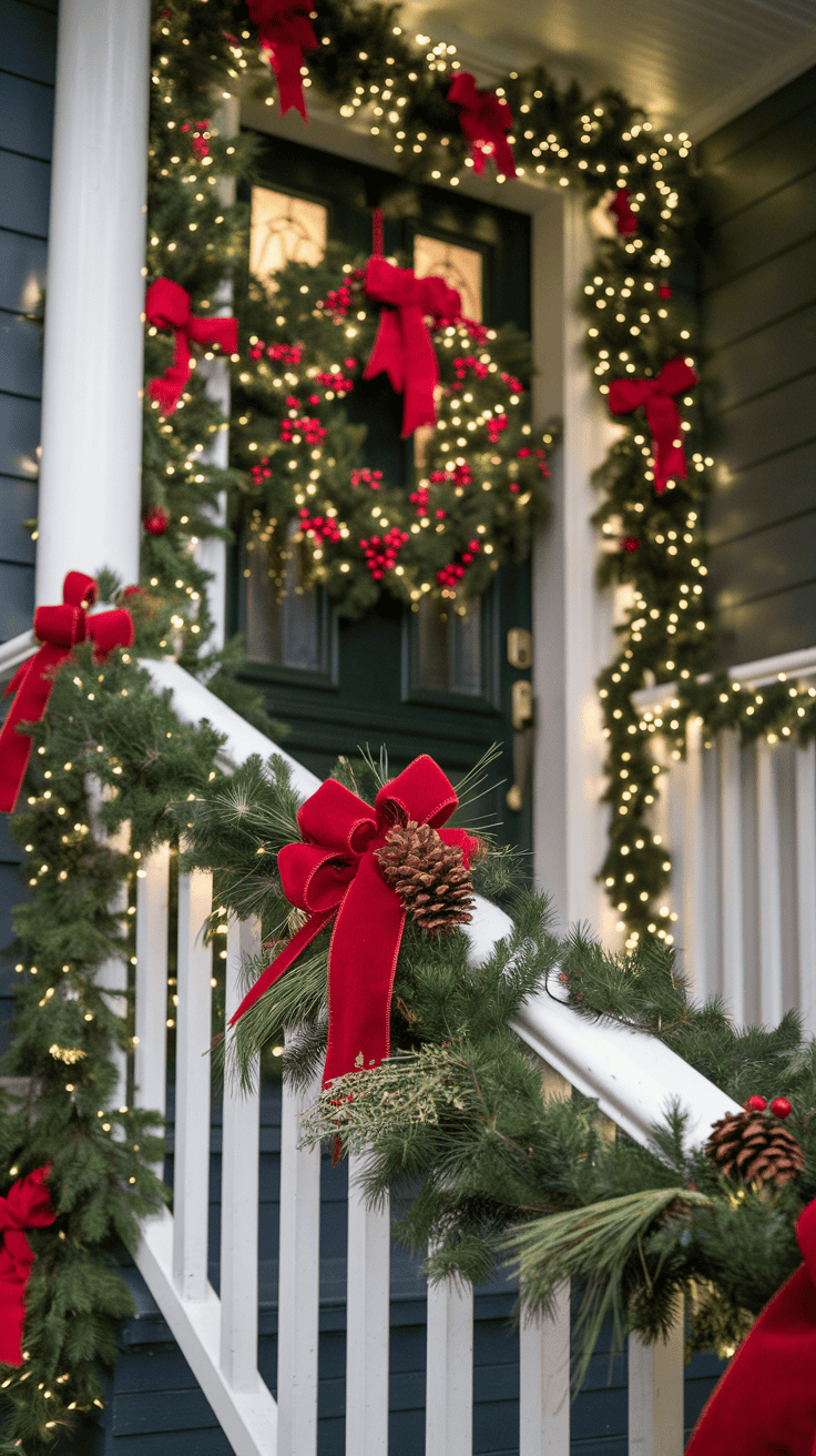 Christmas wreath and garland decor