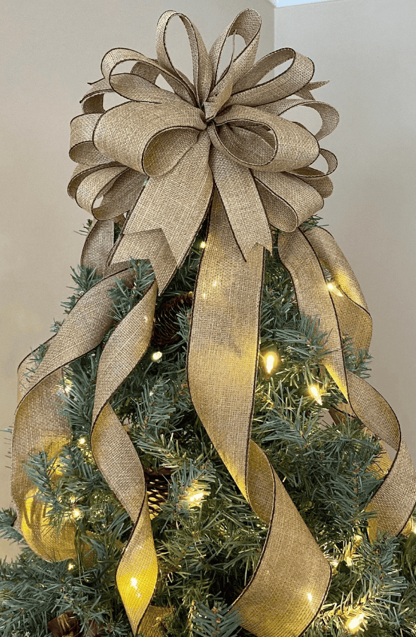 christmas tree topper burlap decor