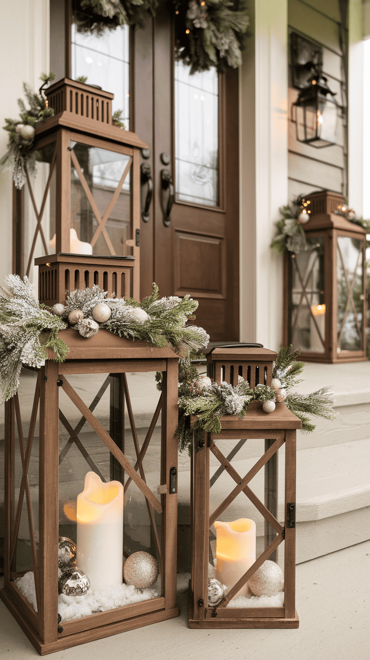 farmhouse Christmas porch