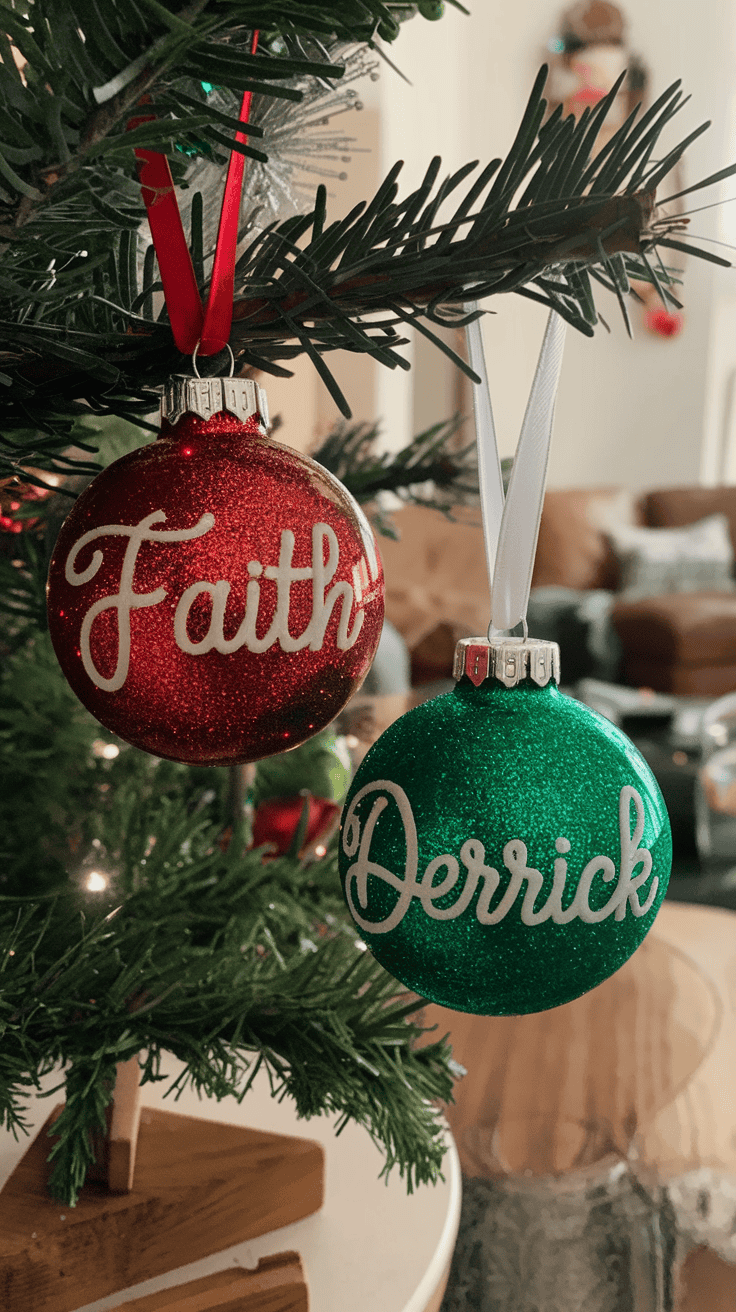 diy glitter ball ornaments