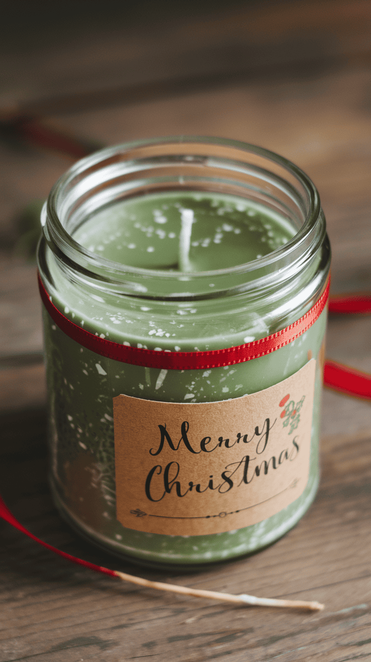 diy christmas candles