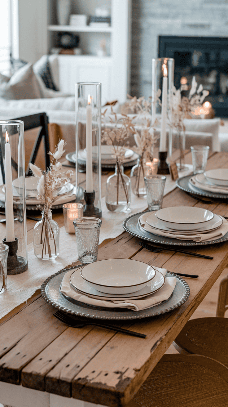 farmhouse thanksgiving table setting