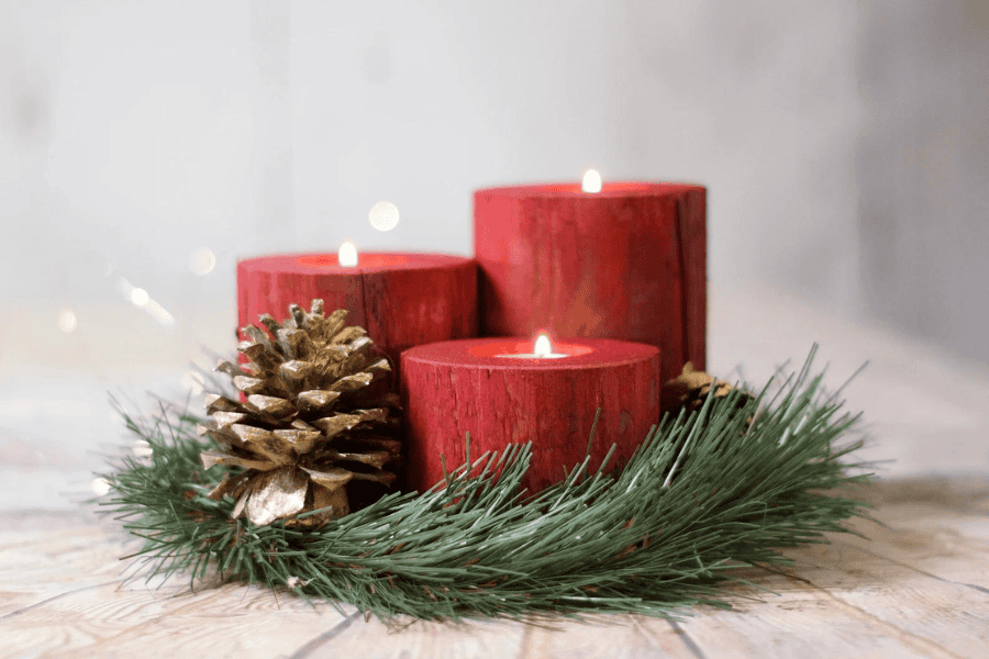 christmas candle holders