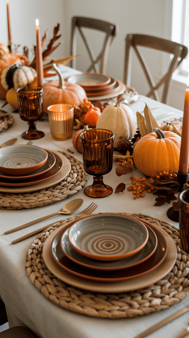 thanksgiving table setting traditional