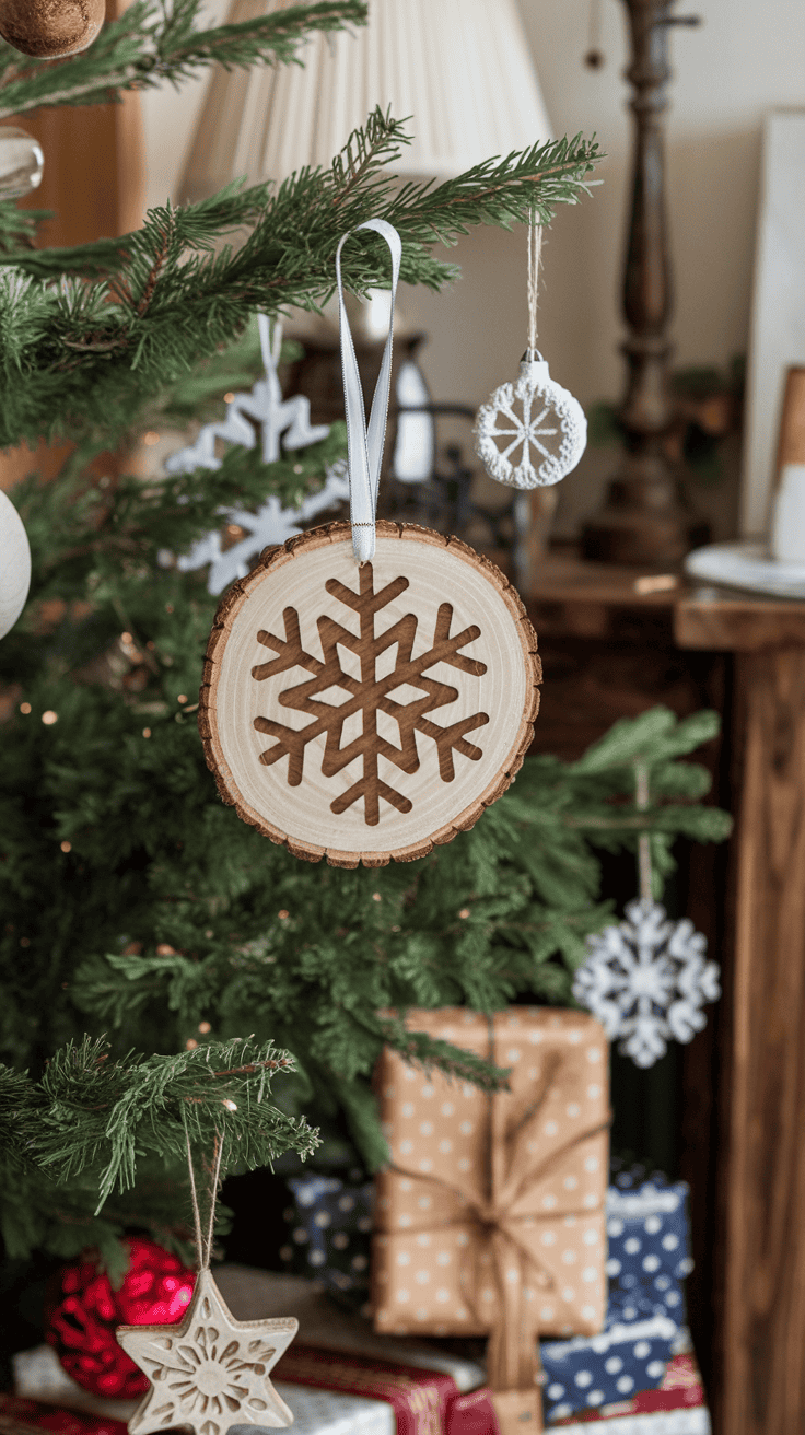 diy wood slice ornaments