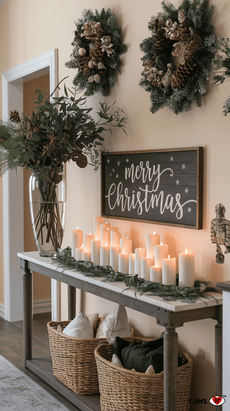 christmas table entry way