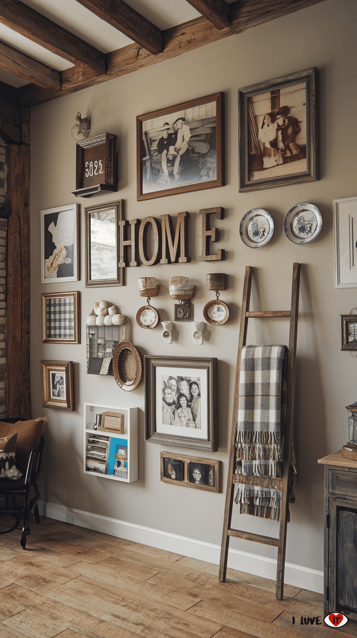 farmhouse gallery wall