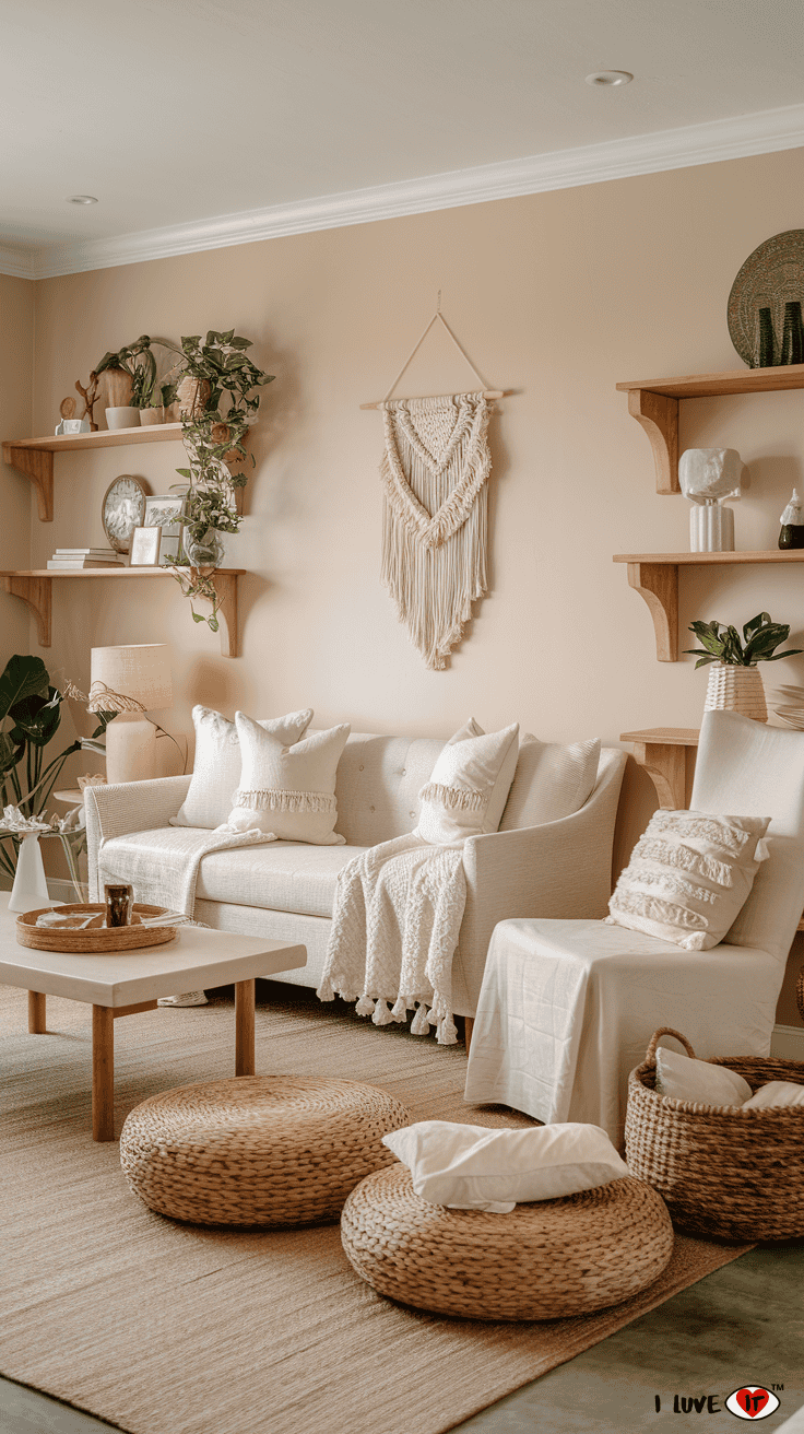 boho neutral living