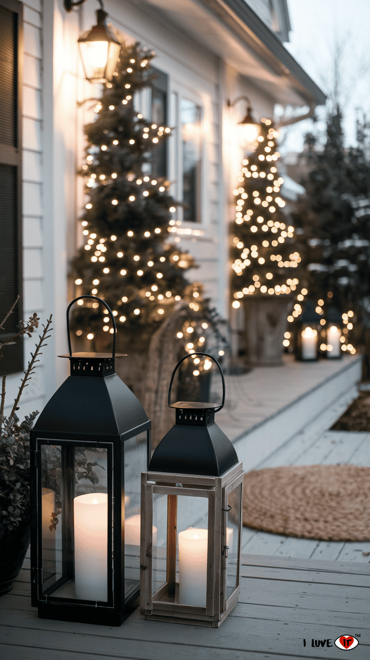 winter decor outdoors