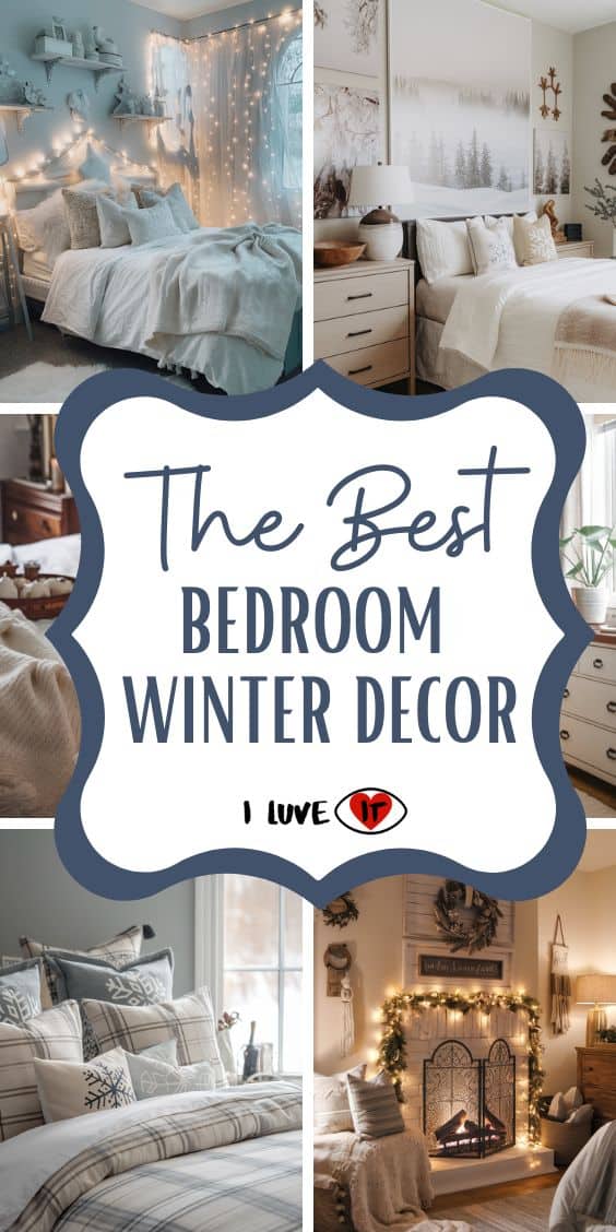 after christmas winter bedroom decor