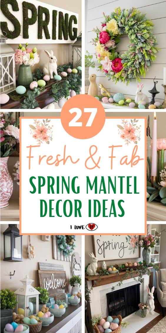 spring mantel decor