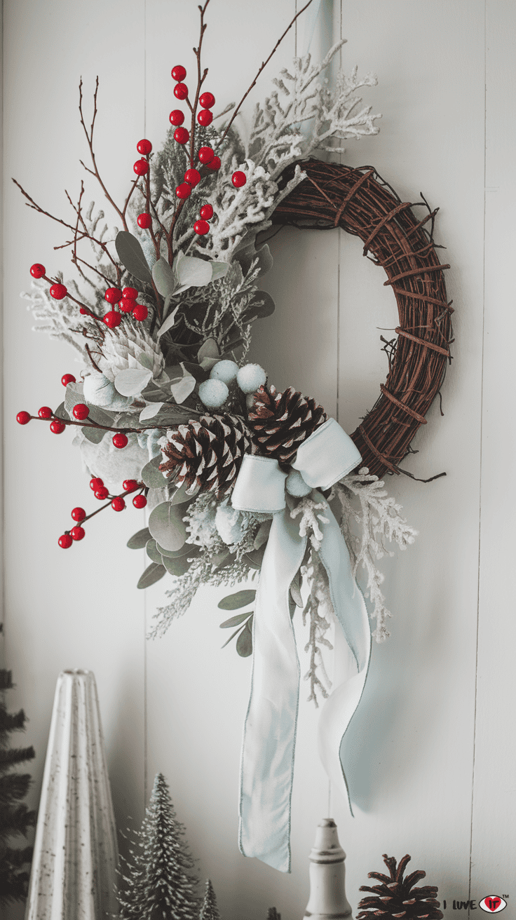 diy winter wreath idea