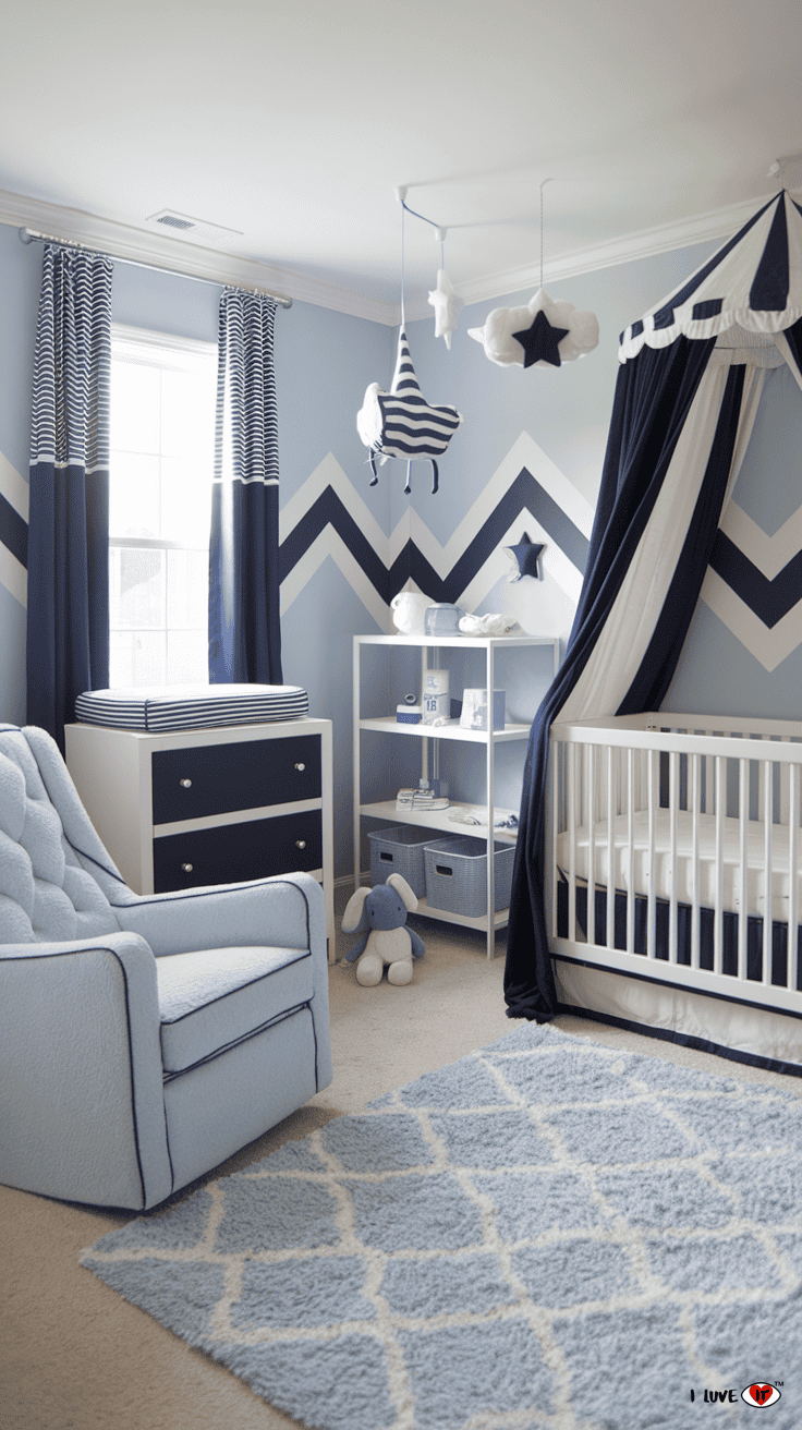 baby nursery for boy blue