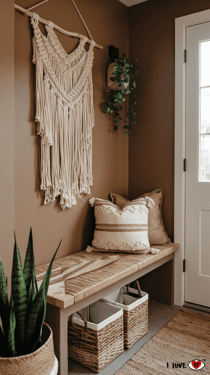 boho mudroom