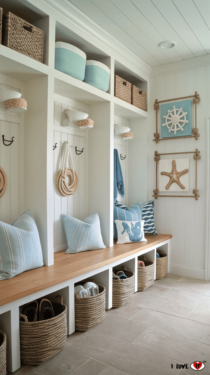 coastal mudroom idea