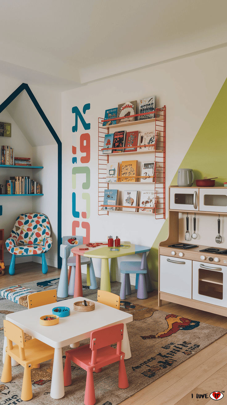 colorful playroom idea